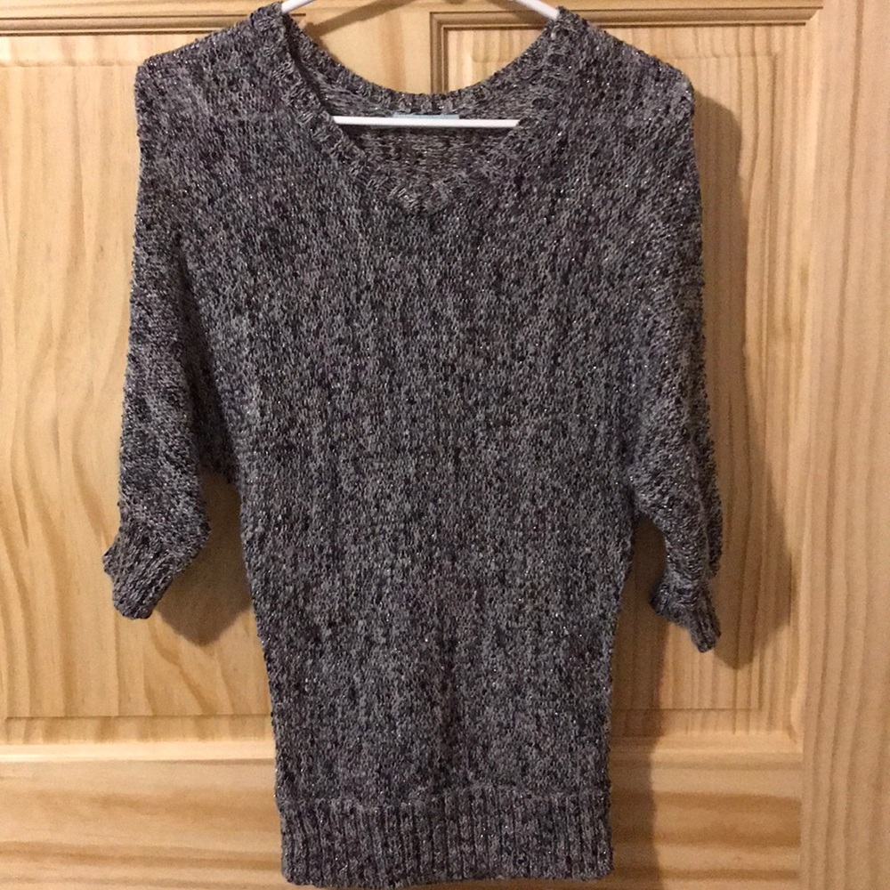 Metallic purple/silver sweater